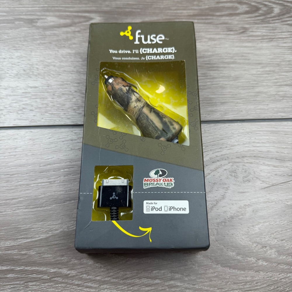 Fuse Unisex Car Charger Mossy Oak Camo 30-Pin for iPhone 4/iPod Camouflage New